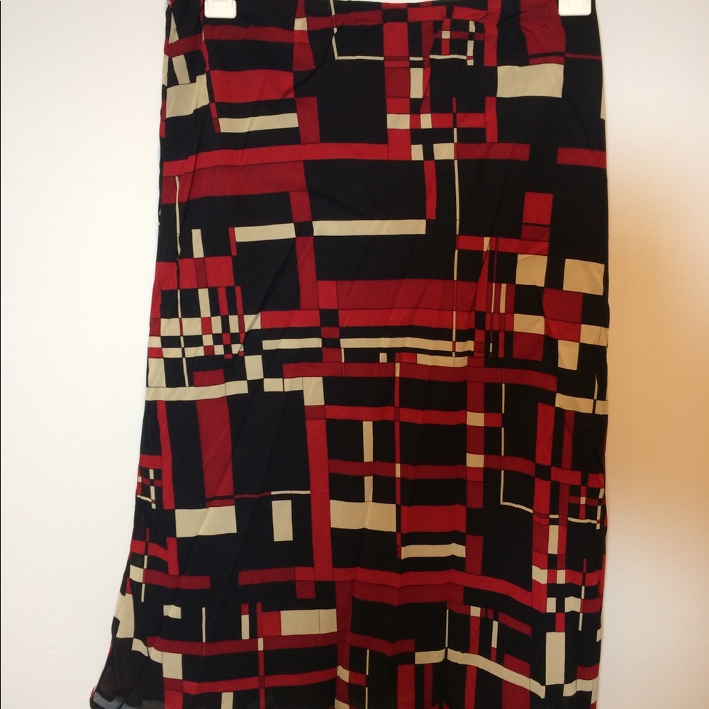 Geometric Color Block Skirt - Picture 6 of 6